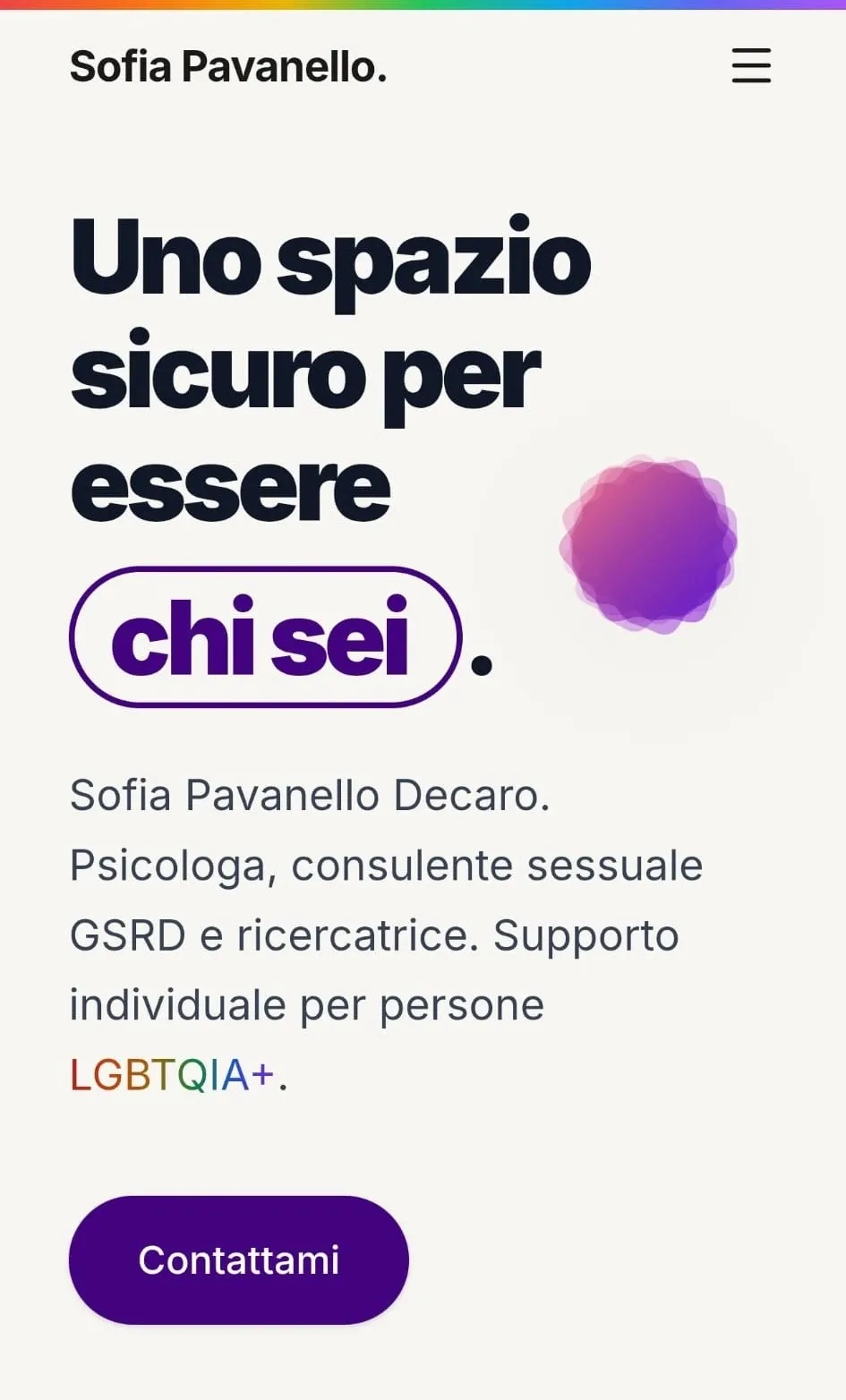 Sofia Pavanello — sito web